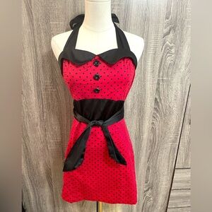 Hearts & Roses London Pin Up Red Polkadot Retro Rockabilly 50’s Style Dress.